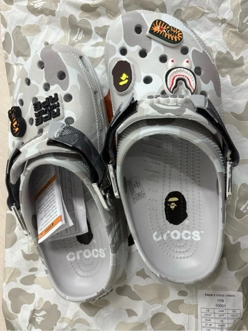 Bape x Crocs Classic Clog 'Black/Gray'